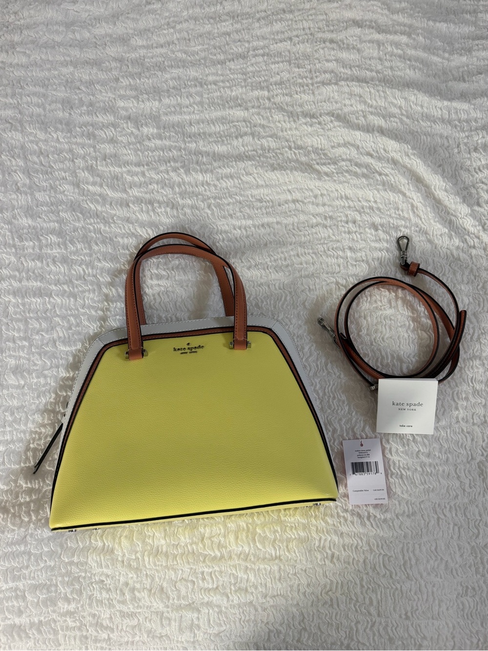 kate spade Yellow and Brown Dome Satchel